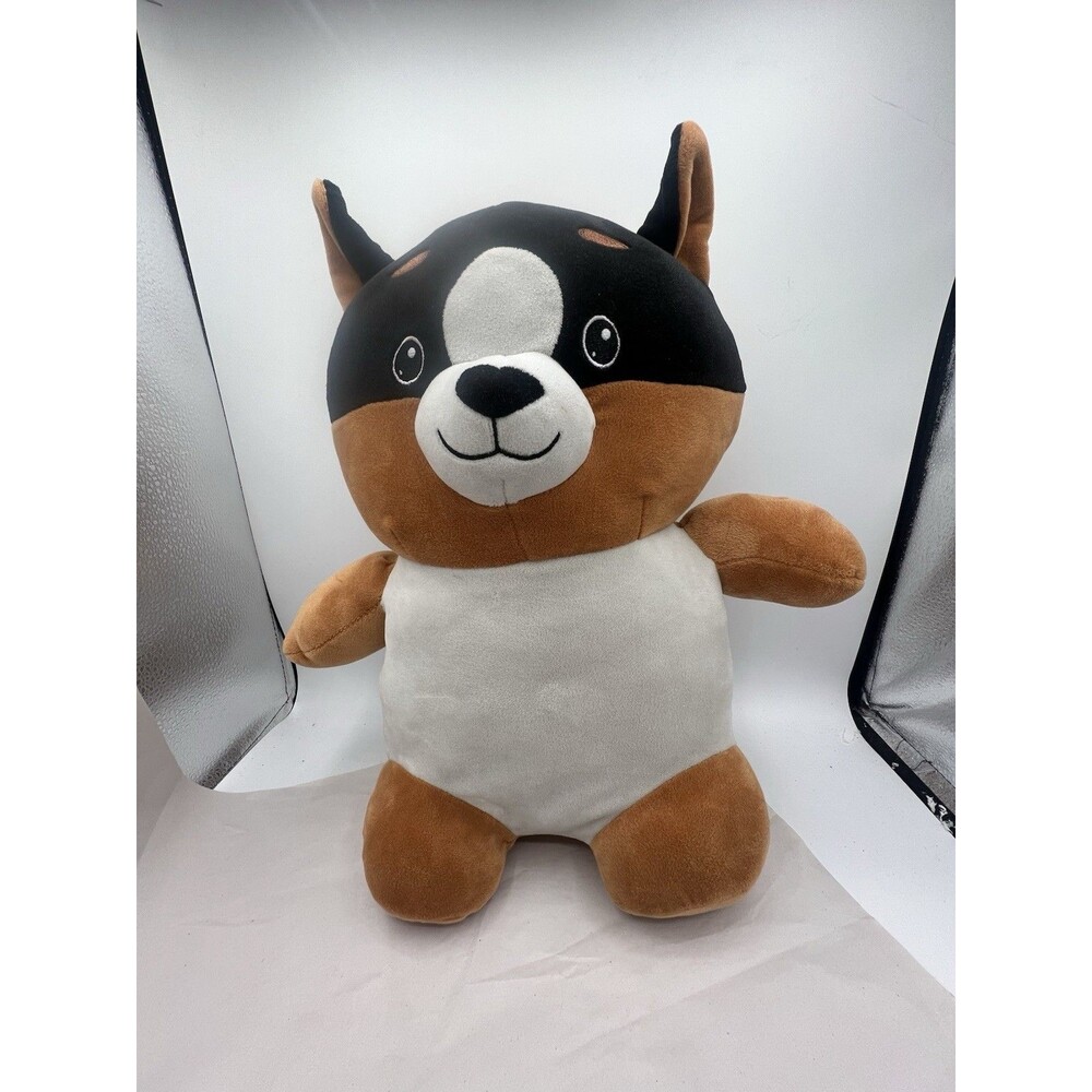 Toy Box Black Shiba Inu Dog Plush Squishy Mochi Stuffed Animal Corgi Pillow 16”